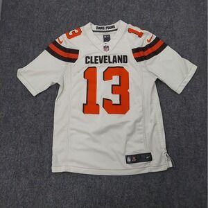 Cleveland Browns Beckham Jr Nike Jersey Mens Large #13 White Orange On Field